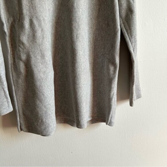 COS Sz S Grey Cotton High Collar Relaxed Long Sleeves Light Sweater - Picture 5 of 9